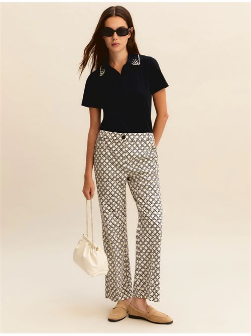 Pantalone flare in cotone stretch - PANNA EMME MARELLA | EMMCLASSI246/001